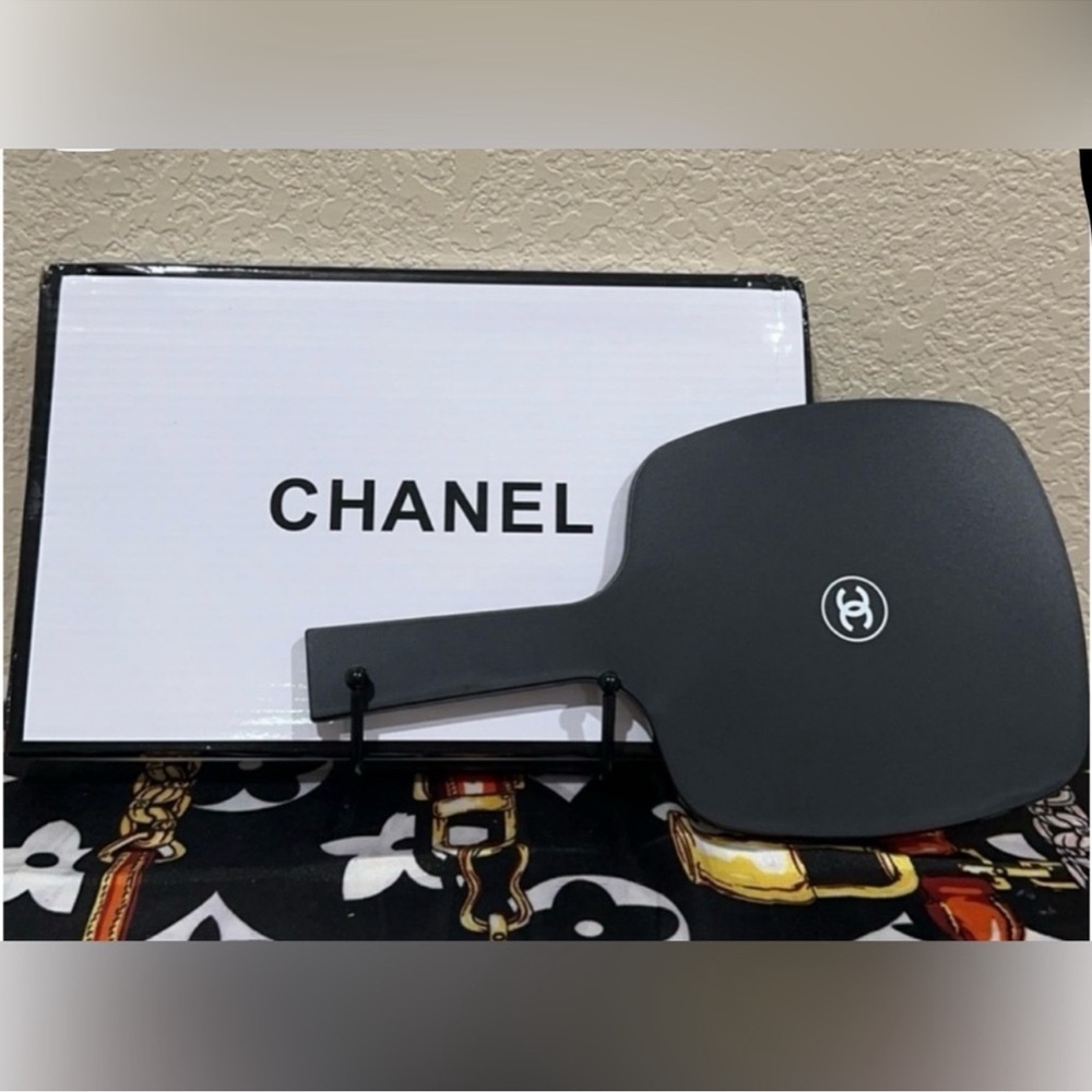 Chanel Black Hand Mirror